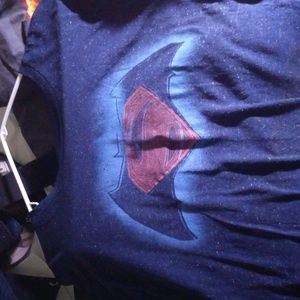 Clearance Mens XXL Superman vs Batman graphic short sleeve tee